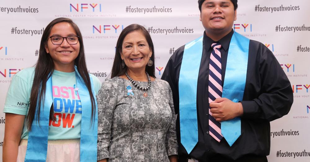 NFYI Deb Haaland with Foster Youth